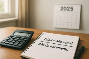 Cómo calcular la edad de una persona matemáticamente